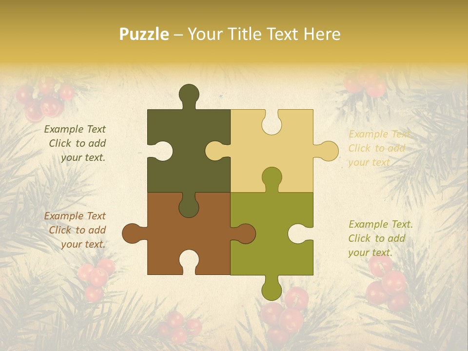 Old Christmas Card PowerPoint Template