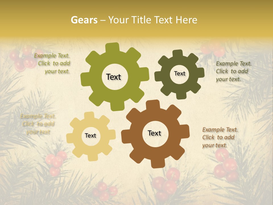 Old Christmas Card PowerPoint Template