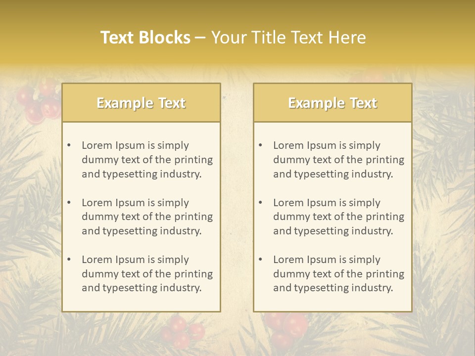 Old Christmas Card PowerPoint Template
