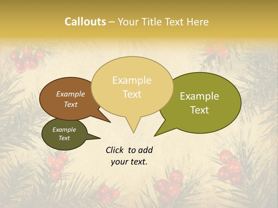 Old Christmas Card PowerPoint Template