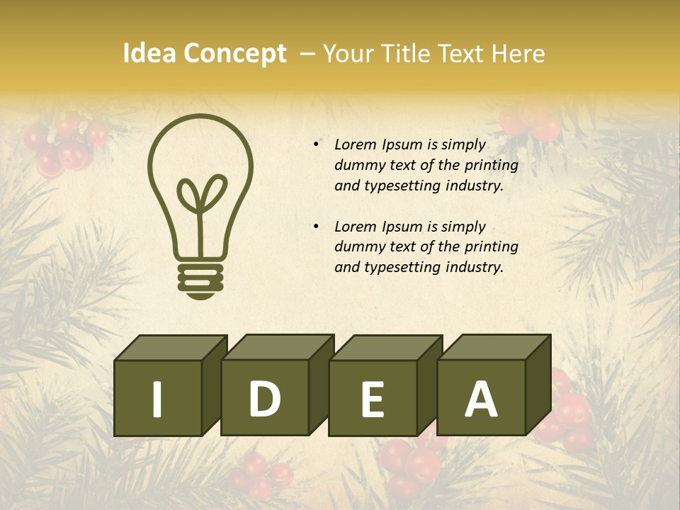 Old Christmas Card PowerPoint Template