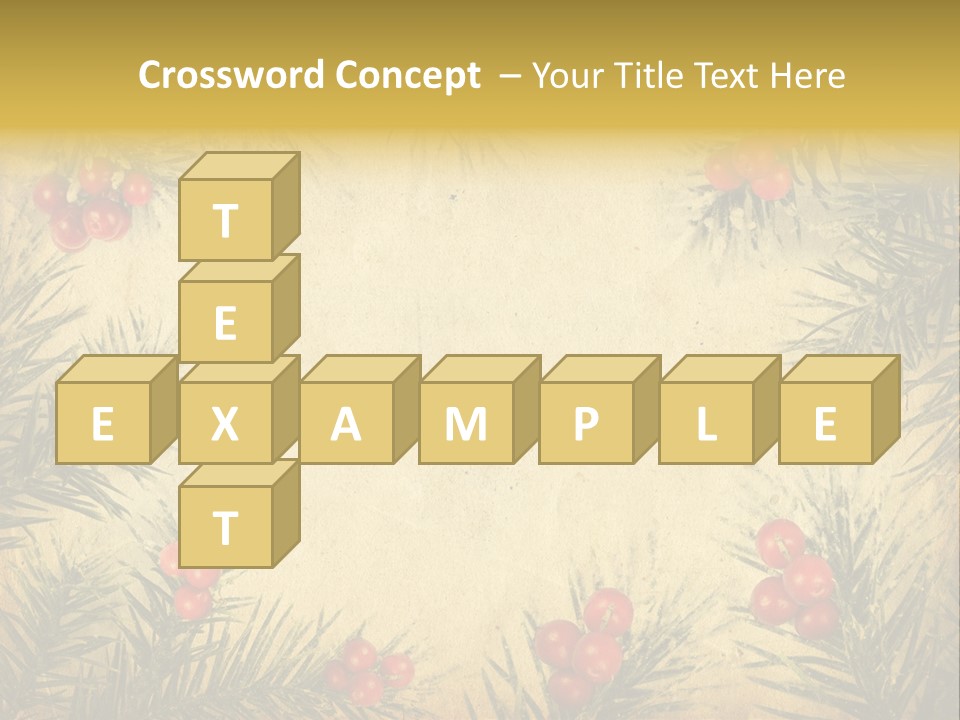 Old Christmas Card PowerPoint Template