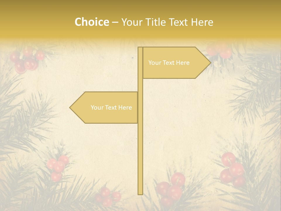 Old Christmas Card PowerPoint Template