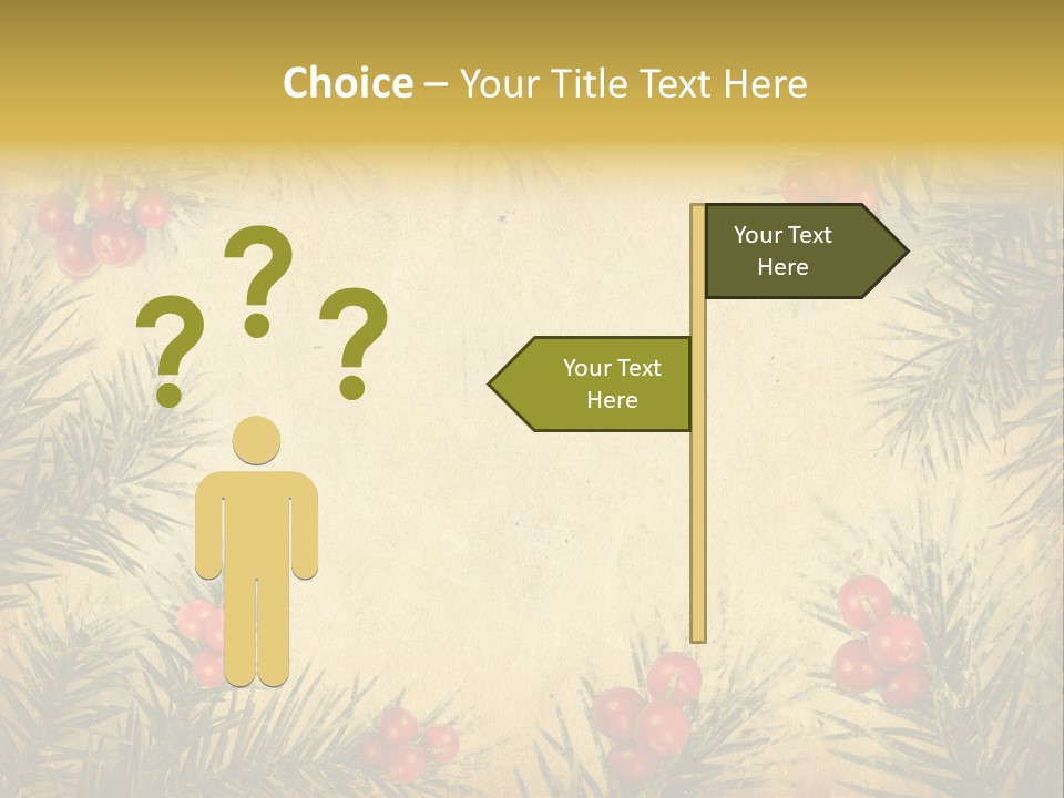 Old Christmas Card PowerPoint Template