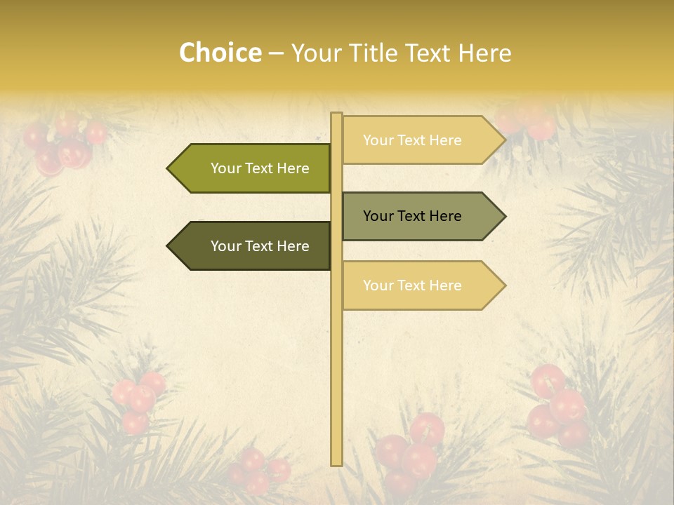 Old Christmas Card PowerPoint Template