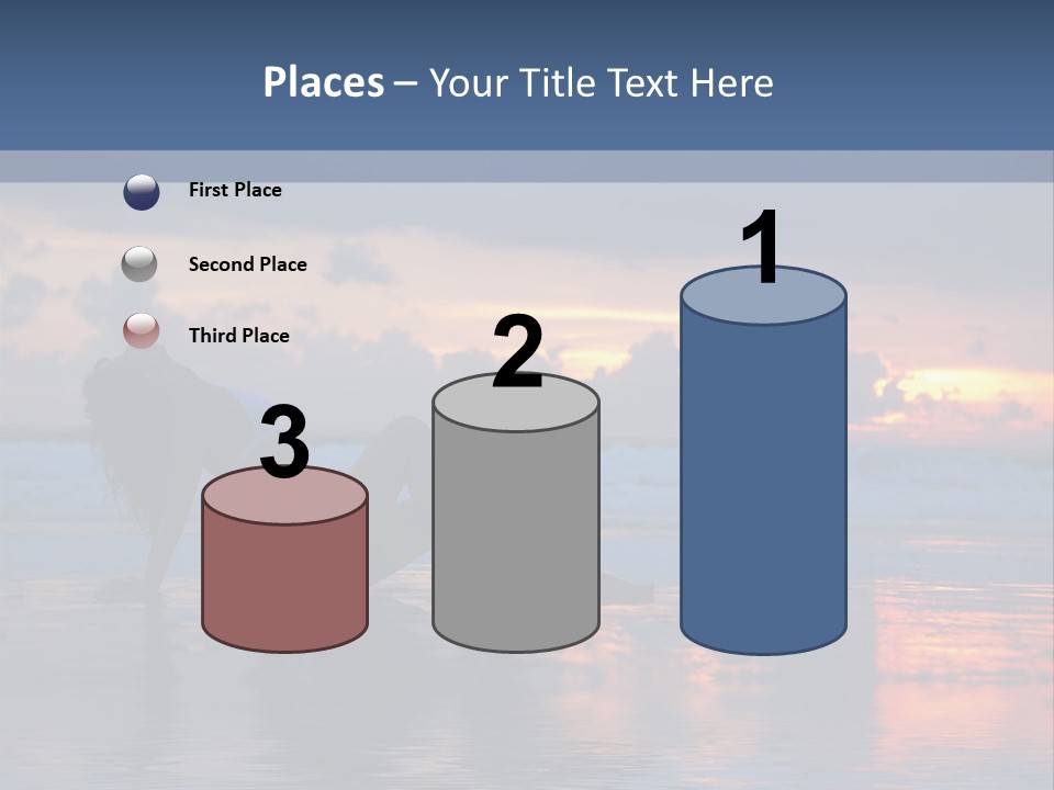 Woman In The Sunset PowerPoint Template