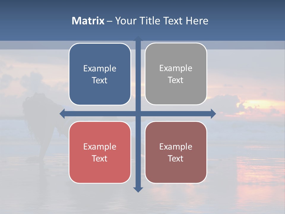 Woman In The Sunset PowerPoint Template