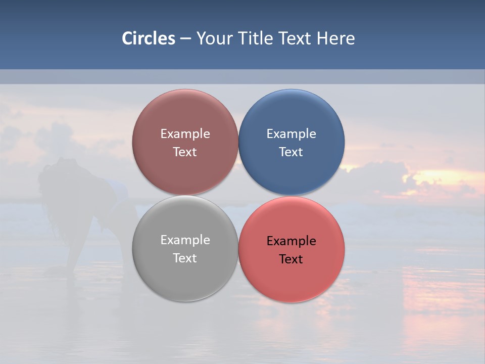 Woman In The Sunset PowerPoint Template