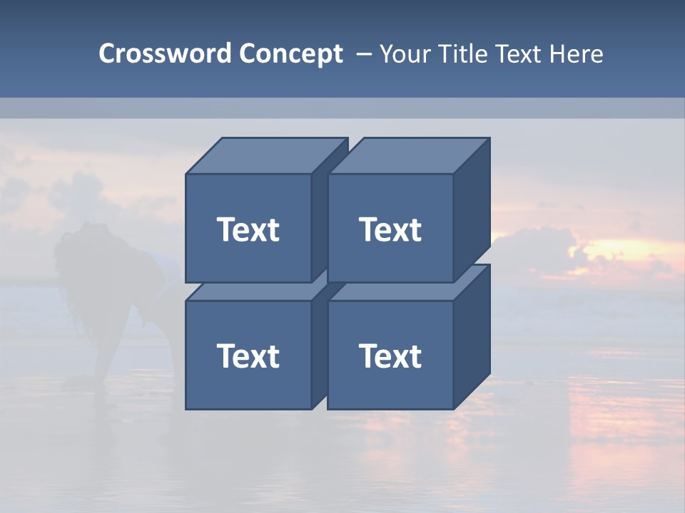 Woman In The Sunset PowerPoint Template