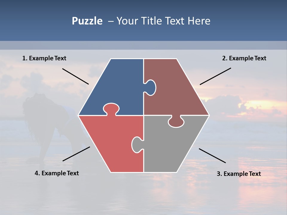 Woman In The Sunset PowerPoint Template