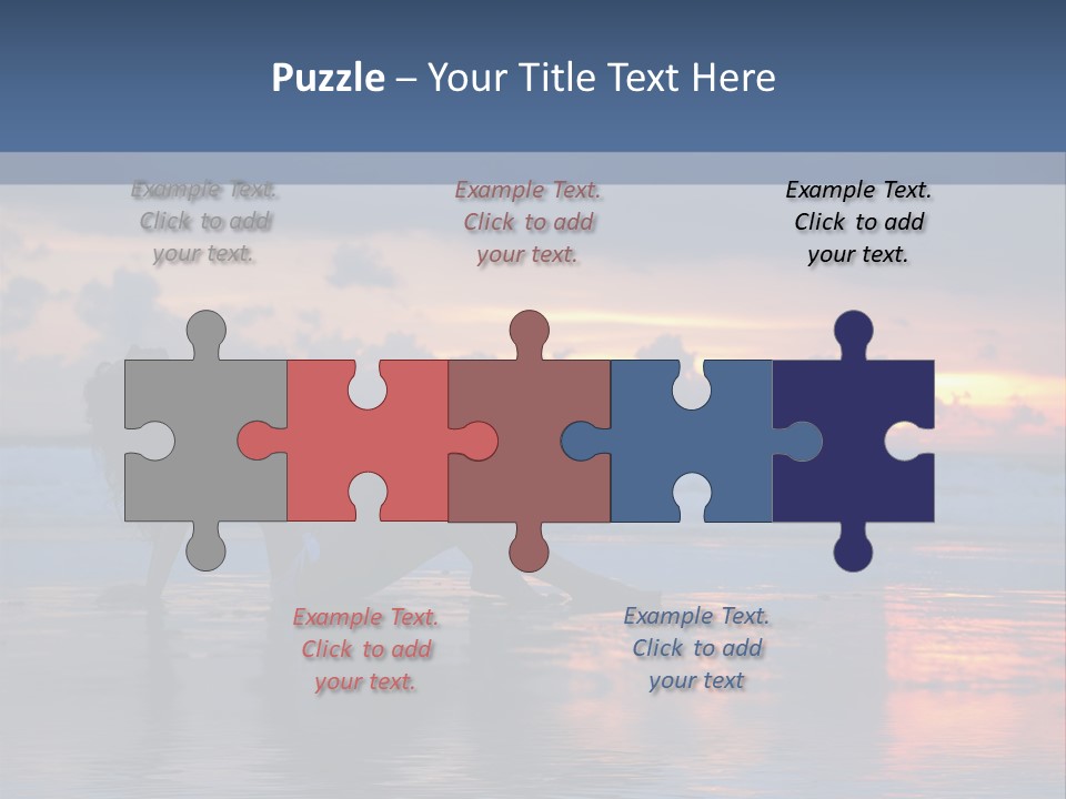 Woman In The Sunset PowerPoint Template