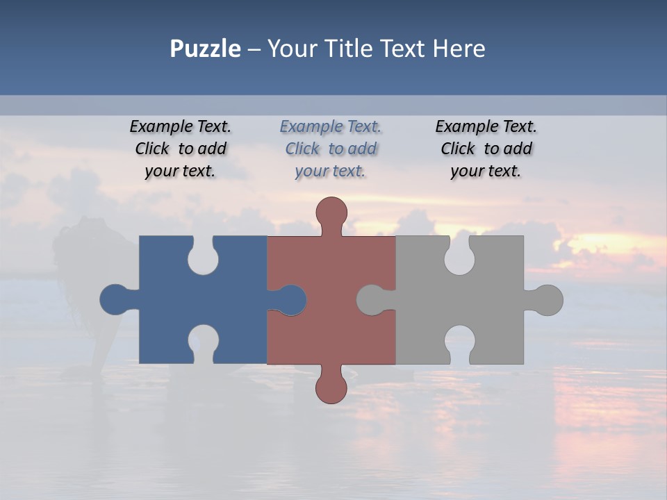 Woman In The Sunset PowerPoint Template