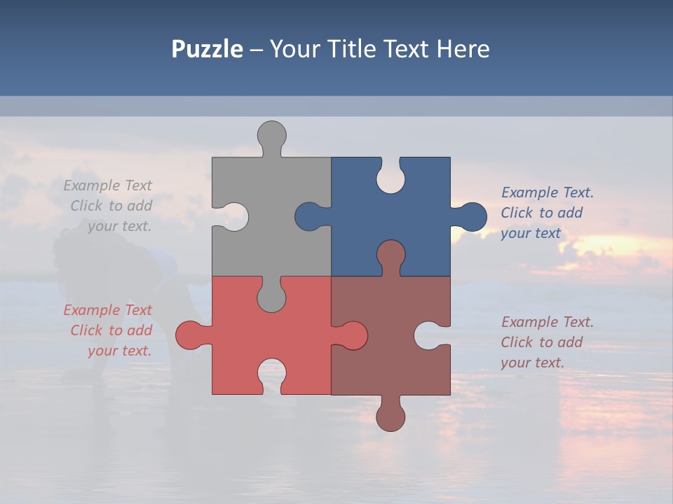 Woman In The Sunset PowerPoint Template