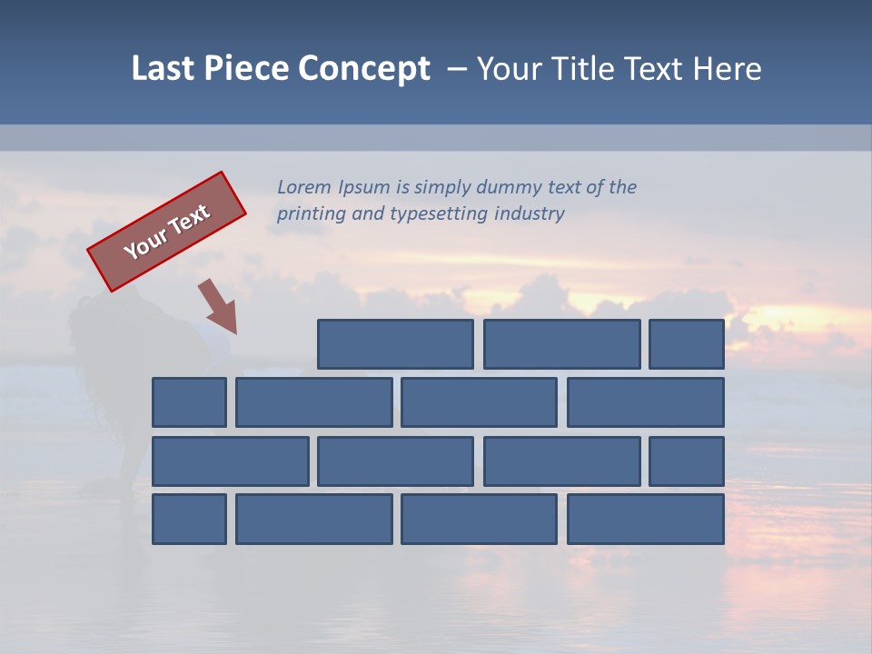 Woman In The Sunset PowerPoint Template