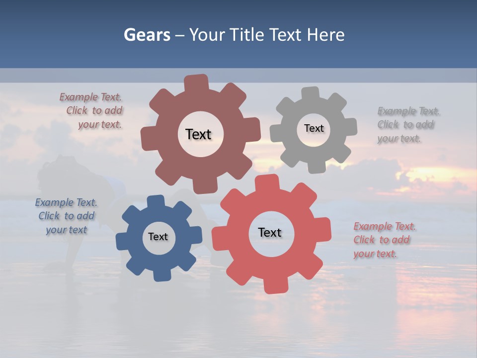 Woman In The Sunset PowerPoint Template