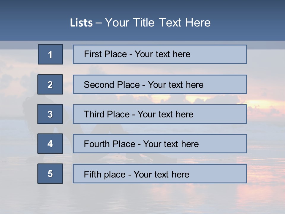 Woman In The Sunset PowerPoint Template