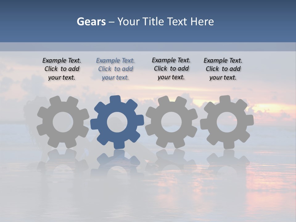 Woman In The Sunset PowerPoint Template