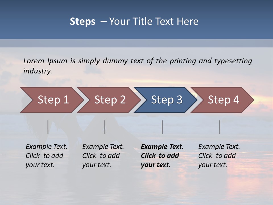 Woman In The Sunset PowerPoint Template
