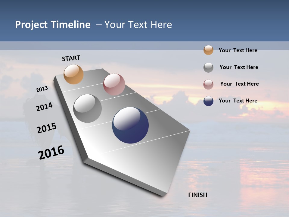 Woman In The Sunset PowerPoint Template