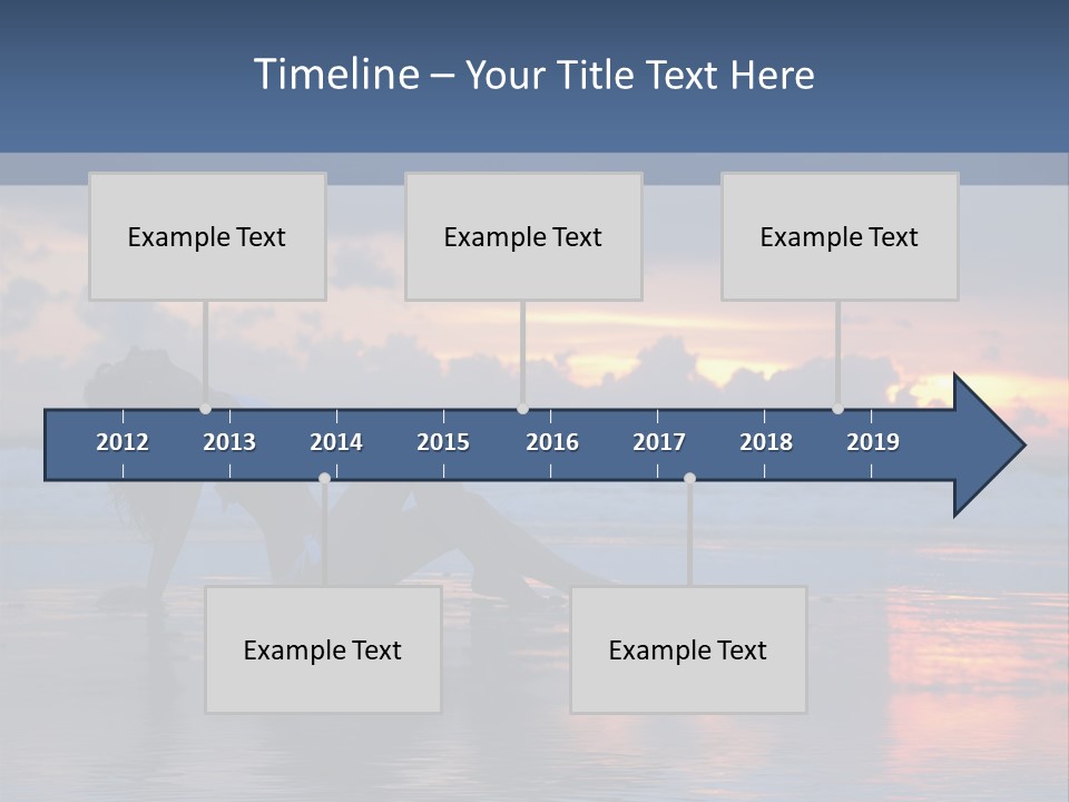 Woman In The Sunset PowerPoint Template