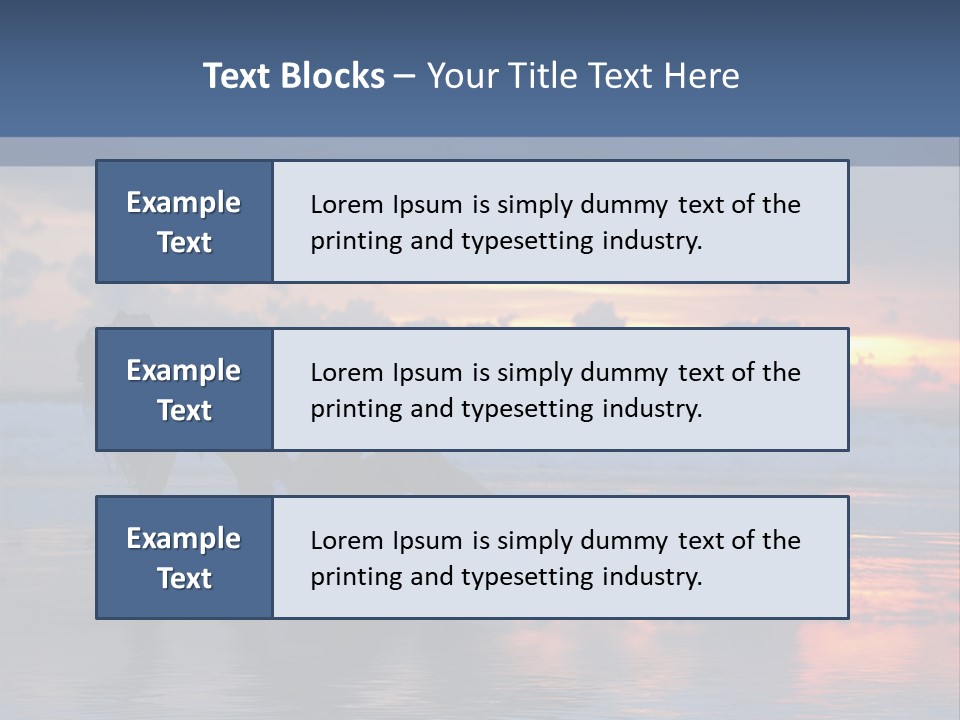 Woman In The Sunset PowerPoint Template