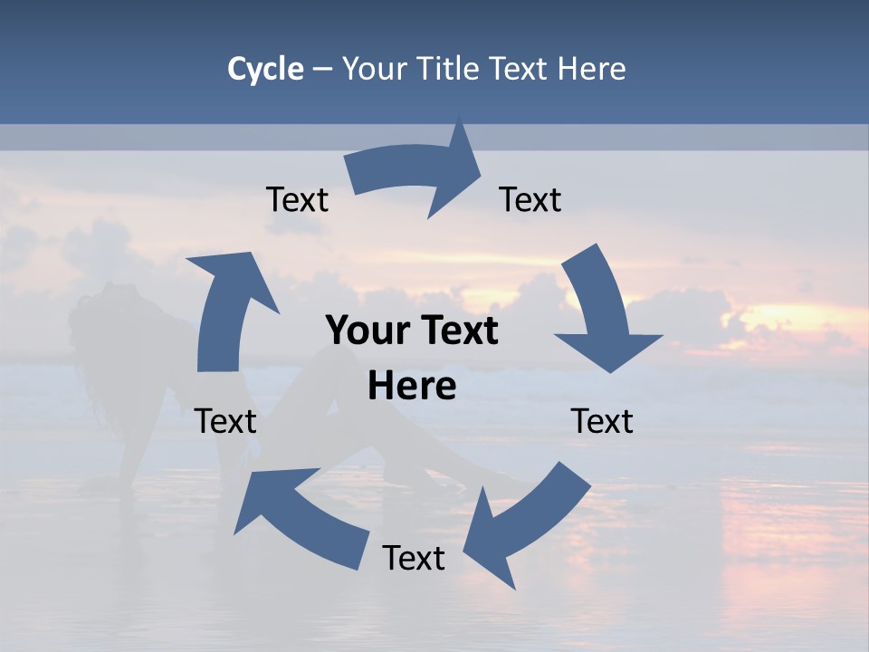 Woman In The Sunset PowerPoint Template