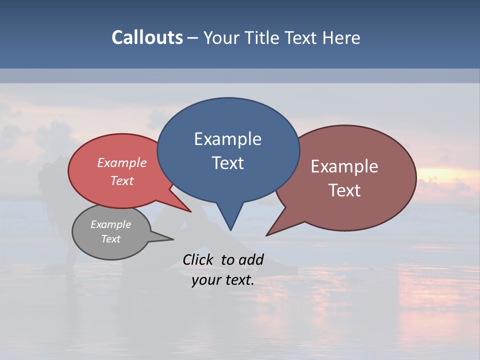 Woman In The Sunset PowerPoint Template