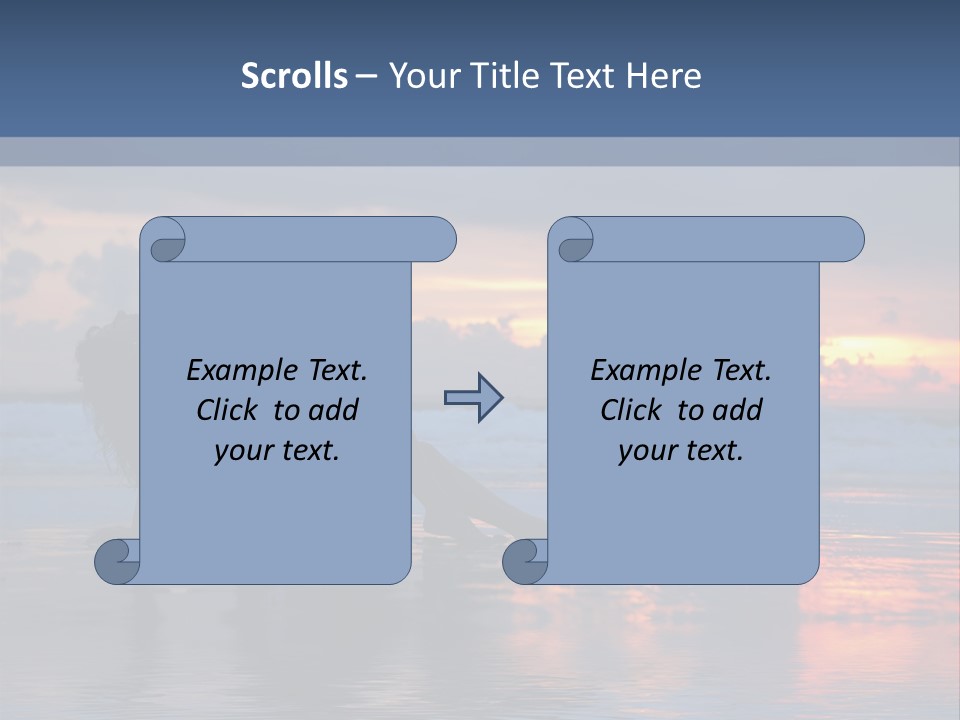Woman In The Sunset PowerPoint Template