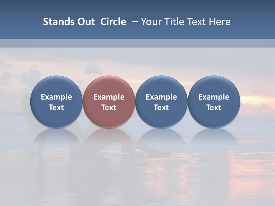 Woman In The Sunset PowerPoint Template