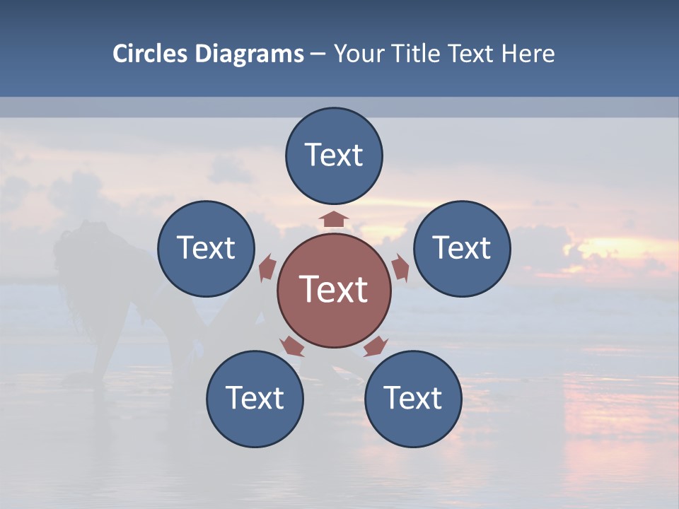 Woman In The Sunset PowerPoint Template