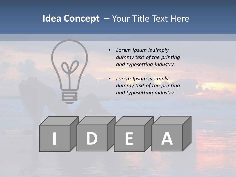 Woman In The Sunset PowerPoint Template