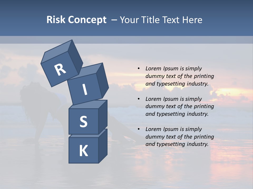 Woman In The Sunset PowerPoint Template