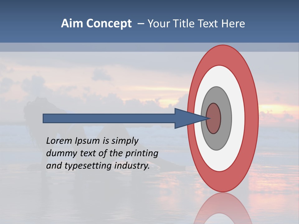 Woman In The Sunset PowerPoint Template