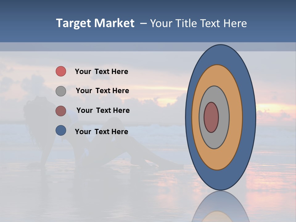 Woman In The Sunset PowerPoint Template