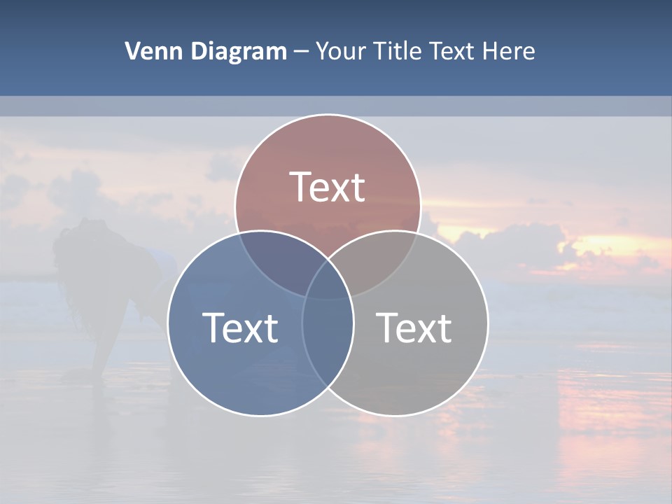 Woman In The Sunset PowerPoint Template