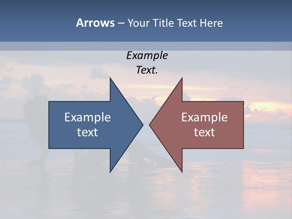 Woman In The Sunset PowerPoint Template