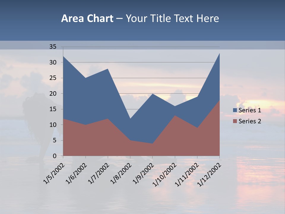 Woman In The Sunset PowerPoint Template