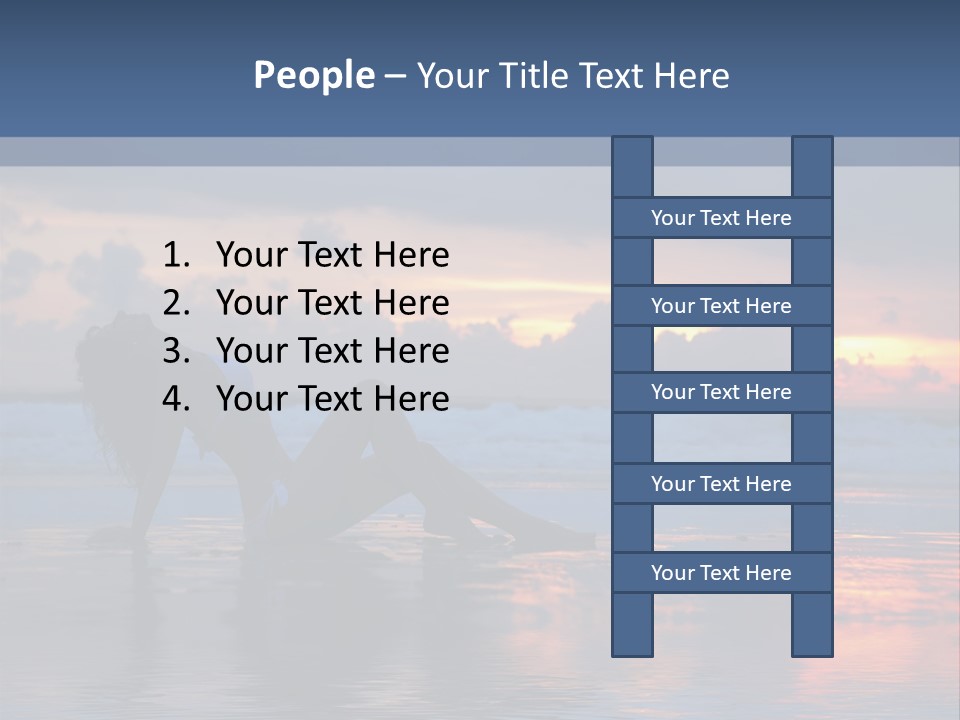 Woman In The Sunset PowerPoint Template
