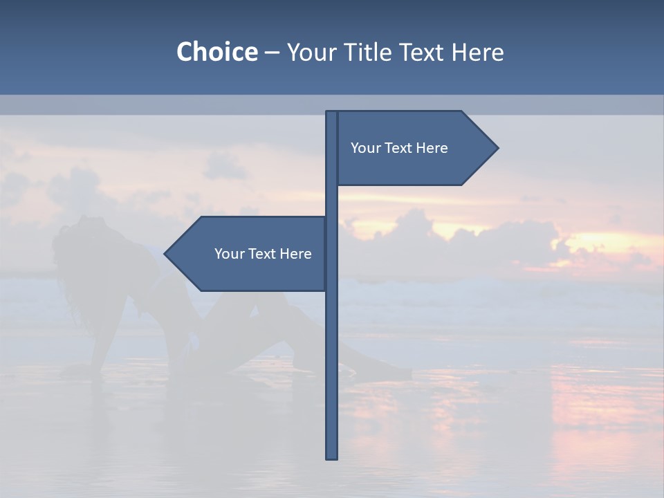 Woman In The Sunset PowerPoint Template