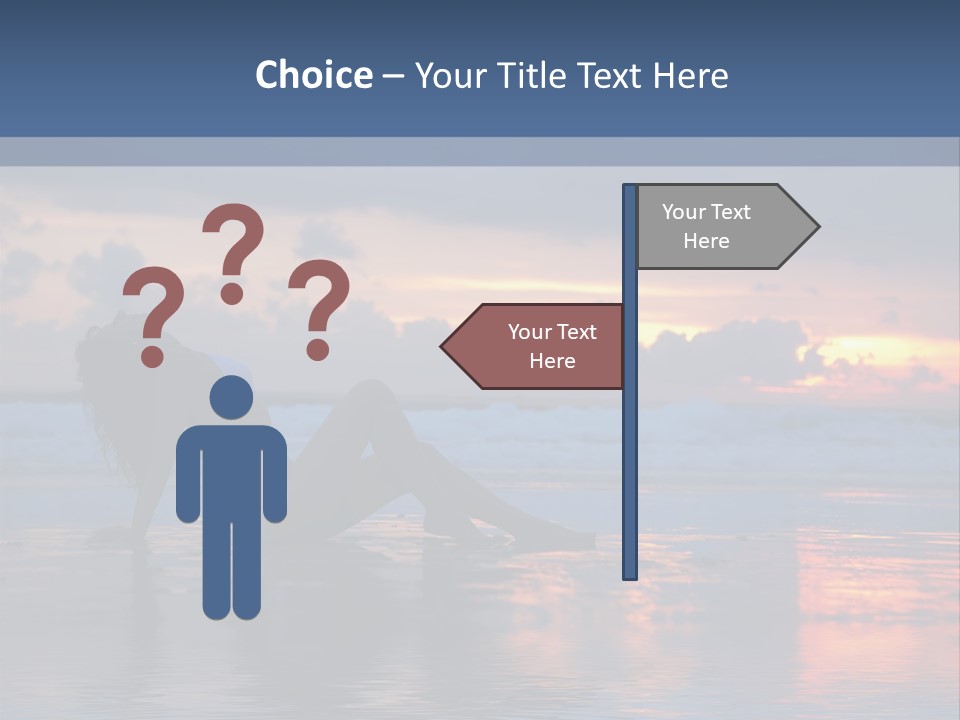 Woman In The Sunset PowerPoint Template