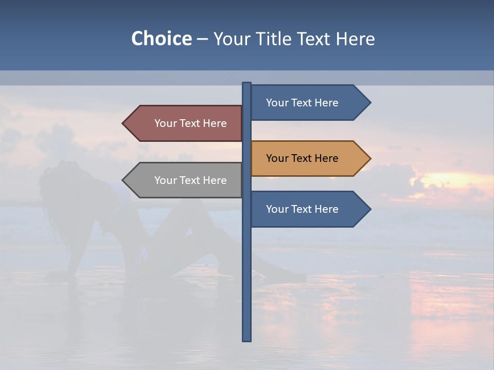 Woman In The Sunset PowerPoint Template