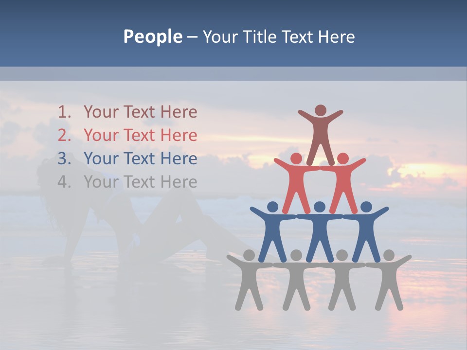 Woman In The Sunset PowerPoint Template