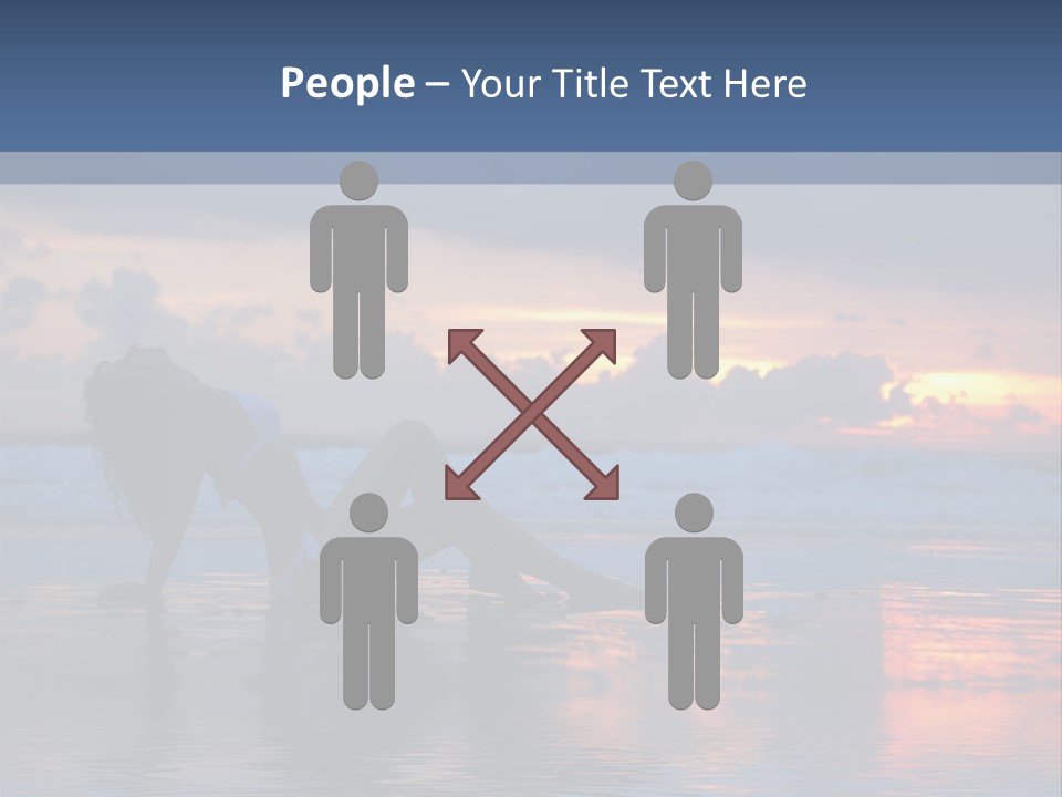 Woman In The Sunset PowerPoint Template