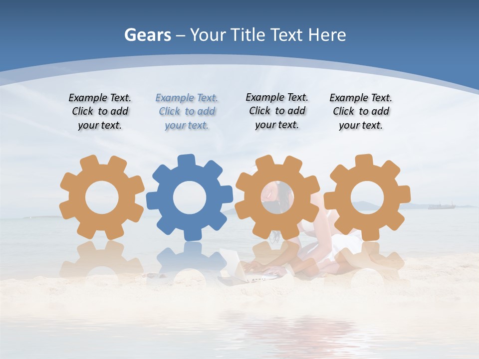 Cloud Blue Wi Fi PowerPoint Template