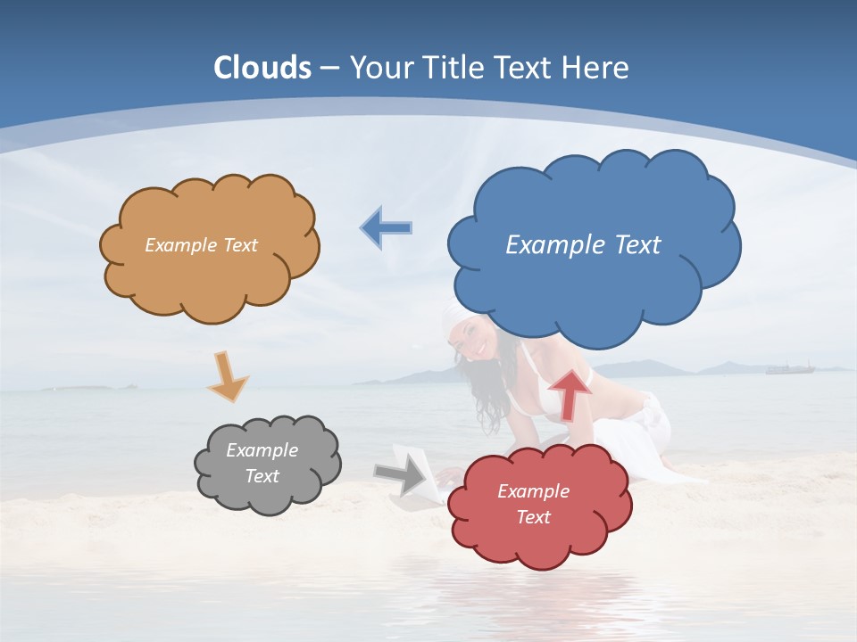 Cloud Blue Wi Fi PowerPoint Template