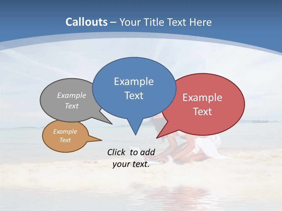 Cloud Blue Wi Fi PowerPoint Template