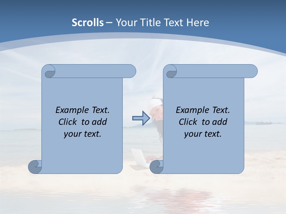 Cloud Blue Wi Fi PowerPoint Template