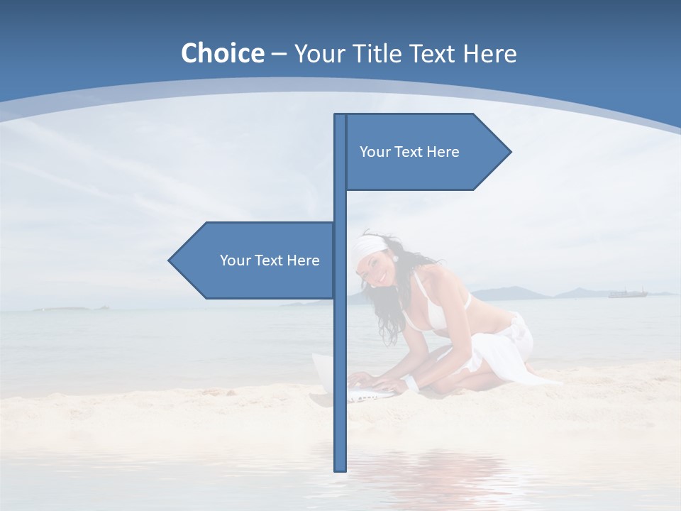 Cloud Blue Wi Fi PowerPoint Template