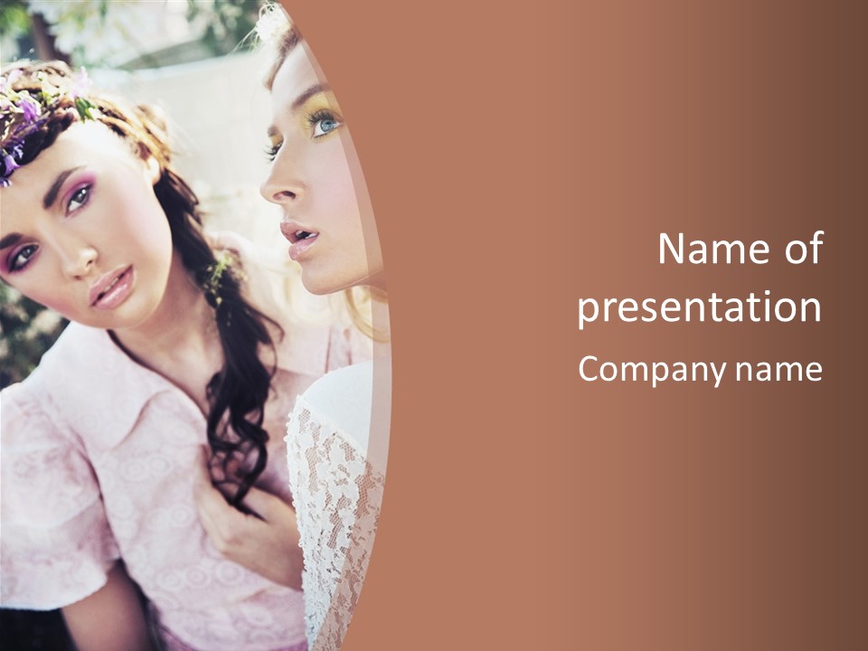 One Girl Model PowerPoint Template