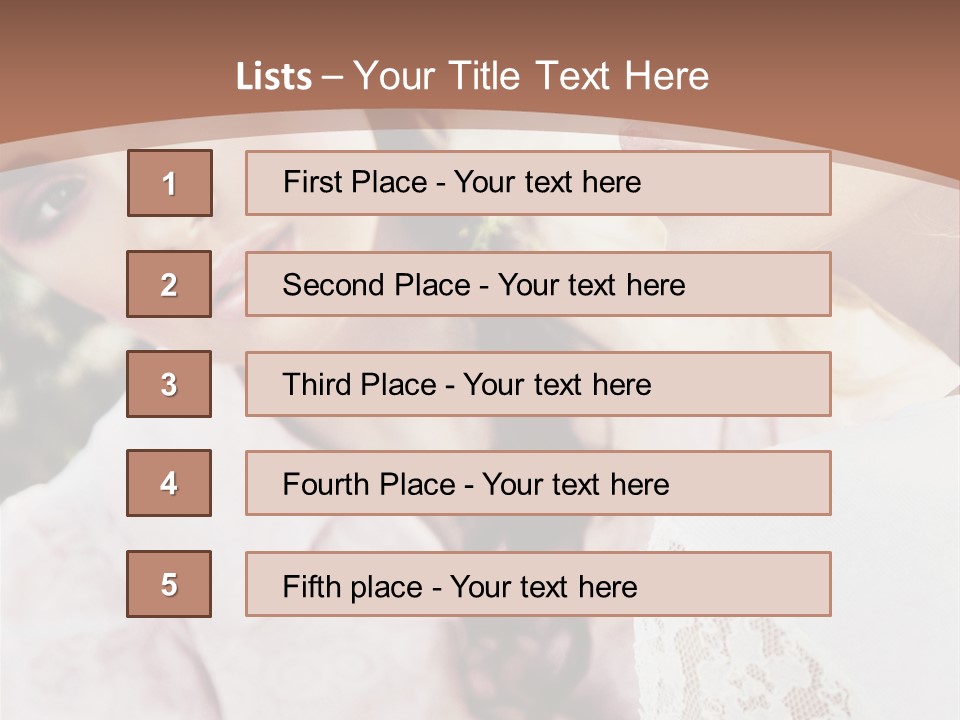 One Girl Model PowerPoint Template